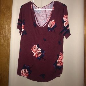 Printed Flowy Flower Shirt